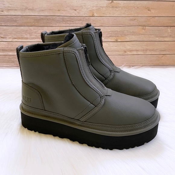 UGG Shoes - UGG Women’s Neumel Platform Zip Chukka Boots In Ultra Matte Seaweed Leather